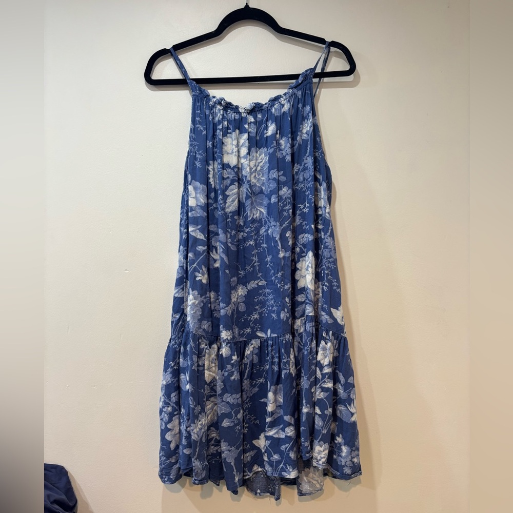 Floral Blue Mini Dress